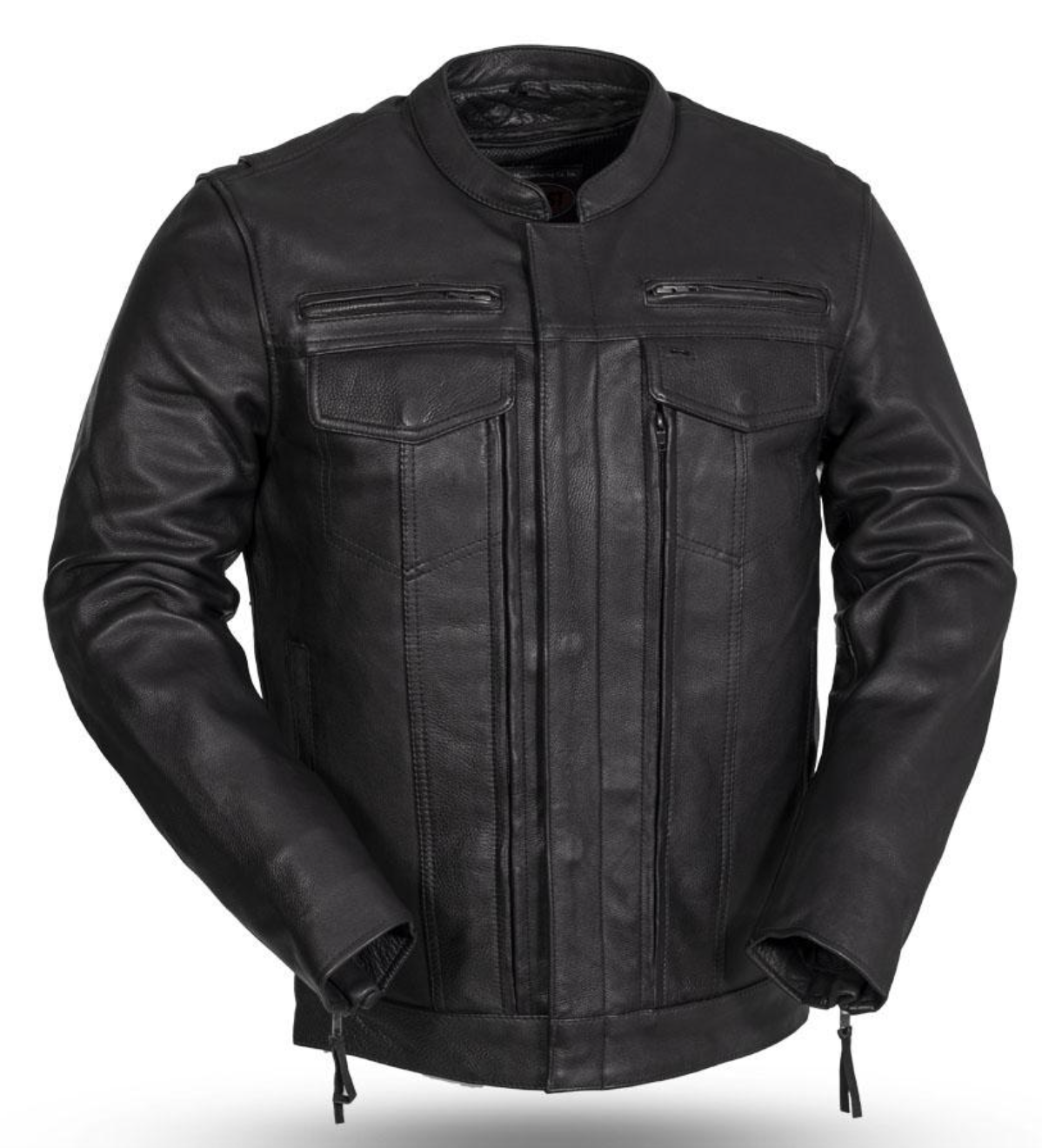 Raider Motorcycle Leather Jacket - Black